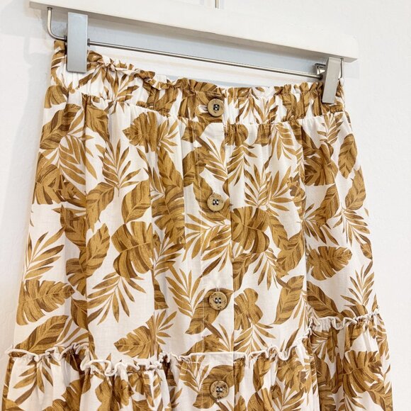 Eberjey Nolita 100% Cotton Voile Tiered High Rise Beach Midi Maxi Skirt Small - Picture 2 of 9